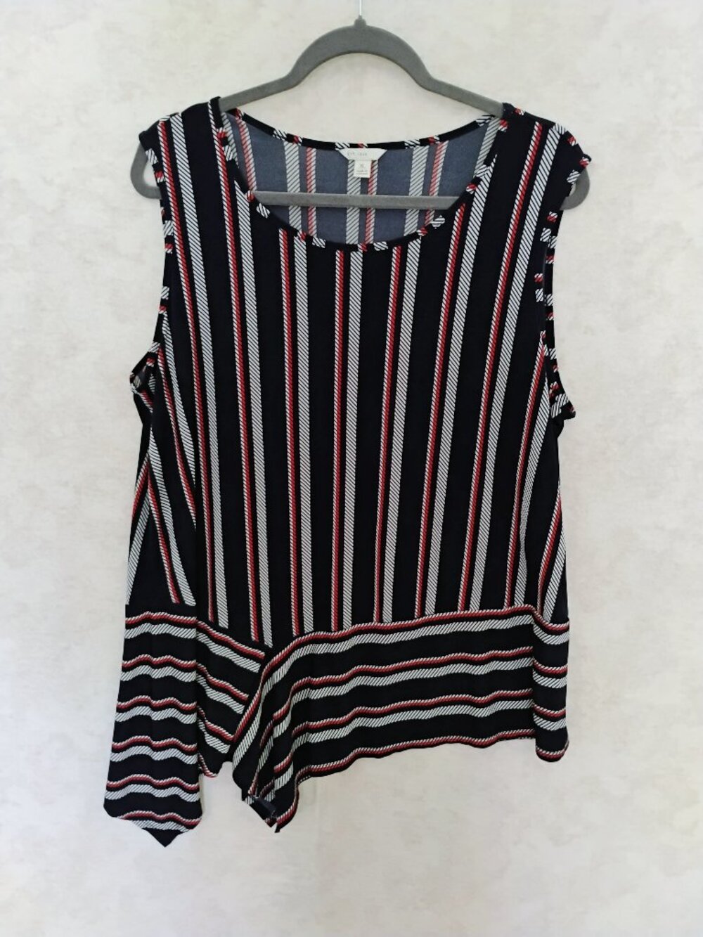 Est 1946 striped asymmetrical flowy dress XL